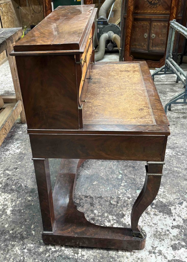 Bonheur du jour Empire Lesage avant restauration