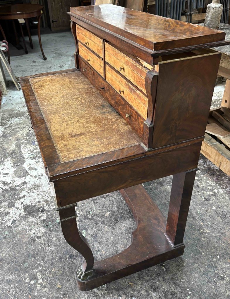 Bonheur du jour Empire Lesage avant restauration